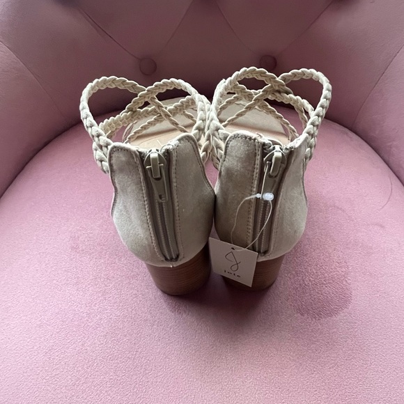 Joie Women's  Felina Taupe Open Toe Sandals with 2.5 in. Block Heels - Picture 5 of 6